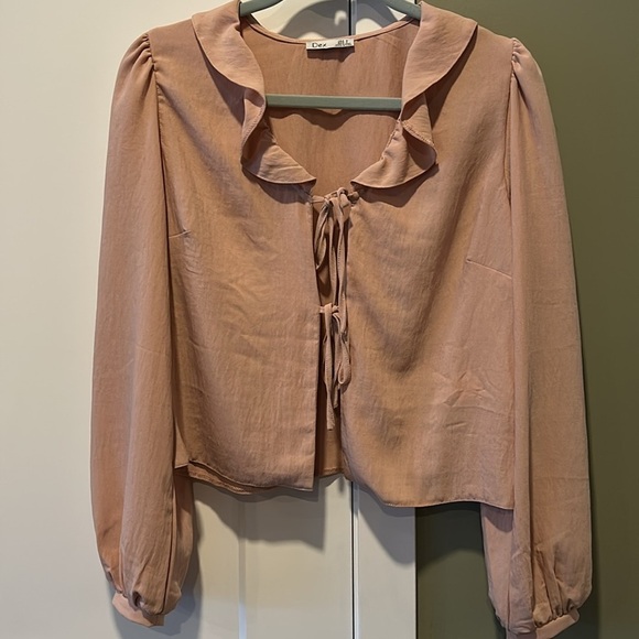 Dex Ruffle Tie Front Blouse - Picture 11 of 13